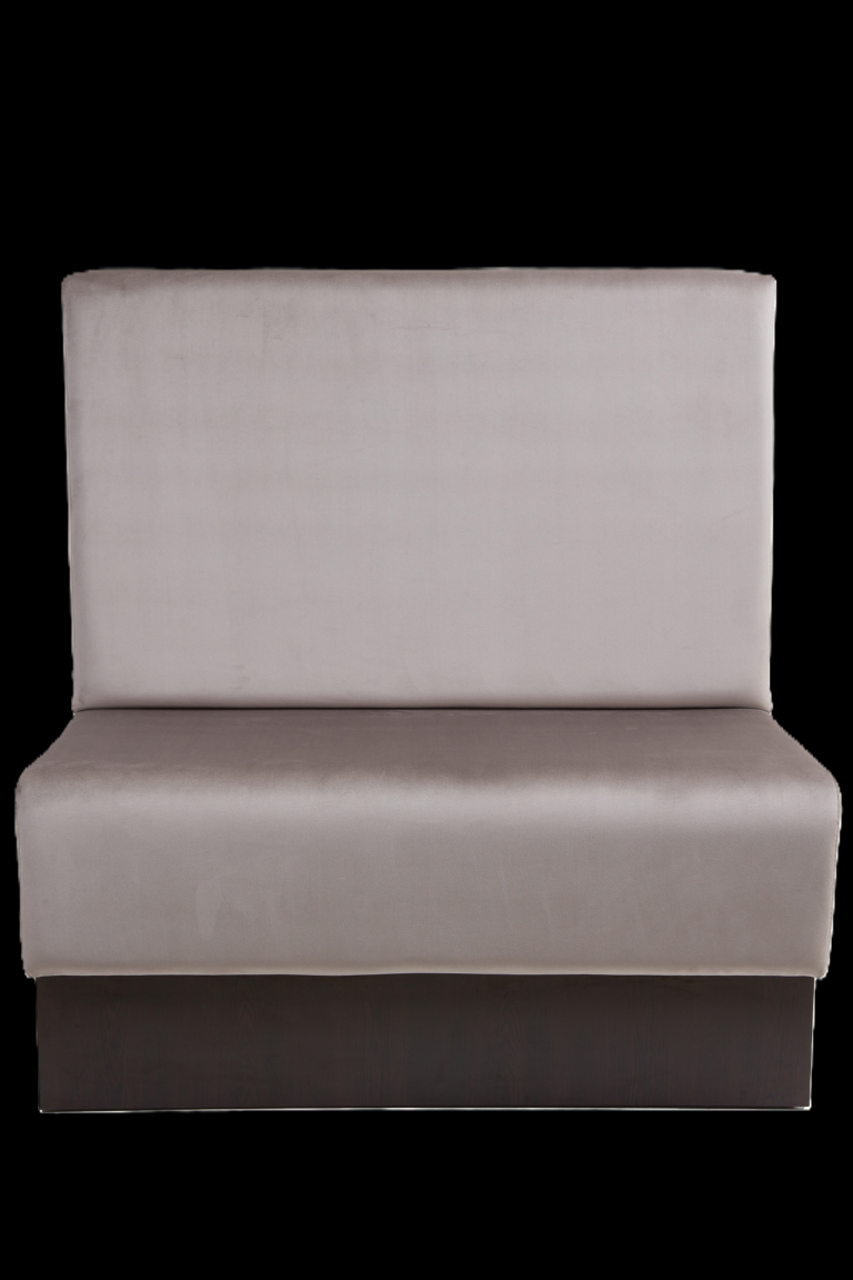 Gastronomie Sitzbank Regular Beige Sofa mit Rückenlehne, minimalistisch und modern gestaltet.
